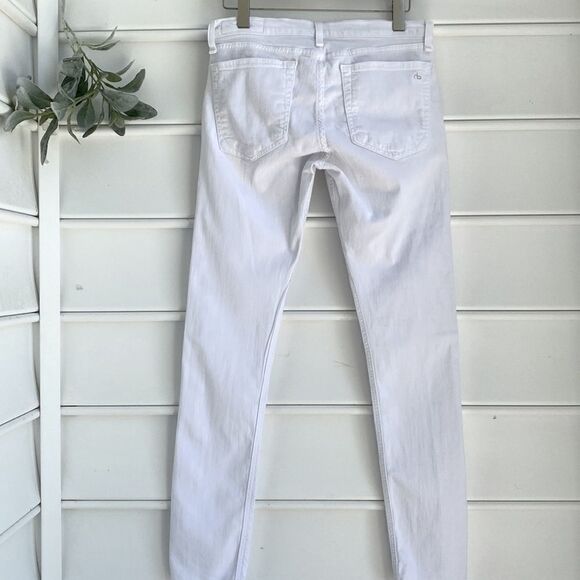 Rag & Bone Womens Aged Bright White The Dre Slim Boyfriend Stretch Jean Sz 26 - Picture 5 of 16